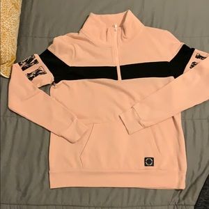 VS Pink quarter zip fleece pink